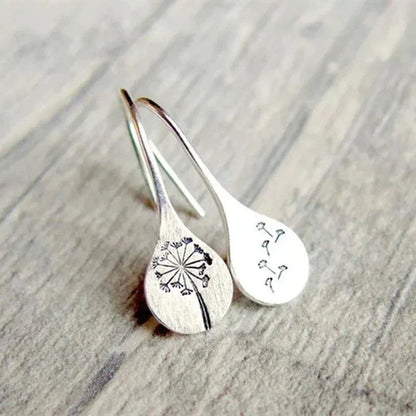 Women's Dandelion Earrings with Sterling Silver and Unique Design