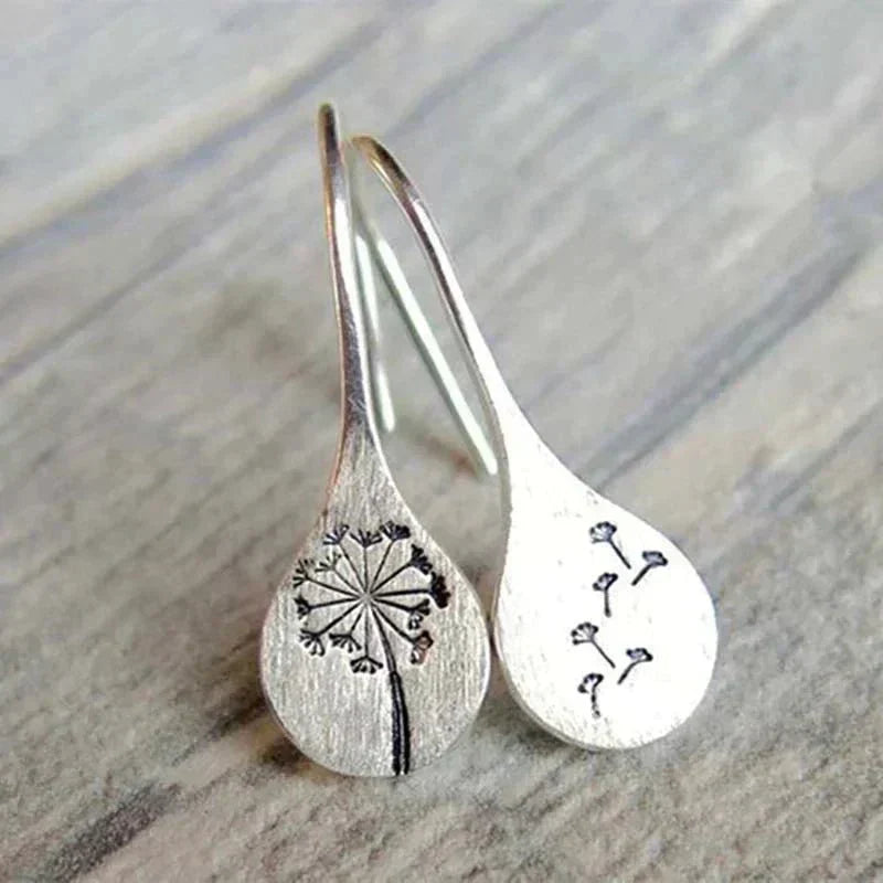 Women's Dandelion Earrings with Sterling Silver and Unique Design