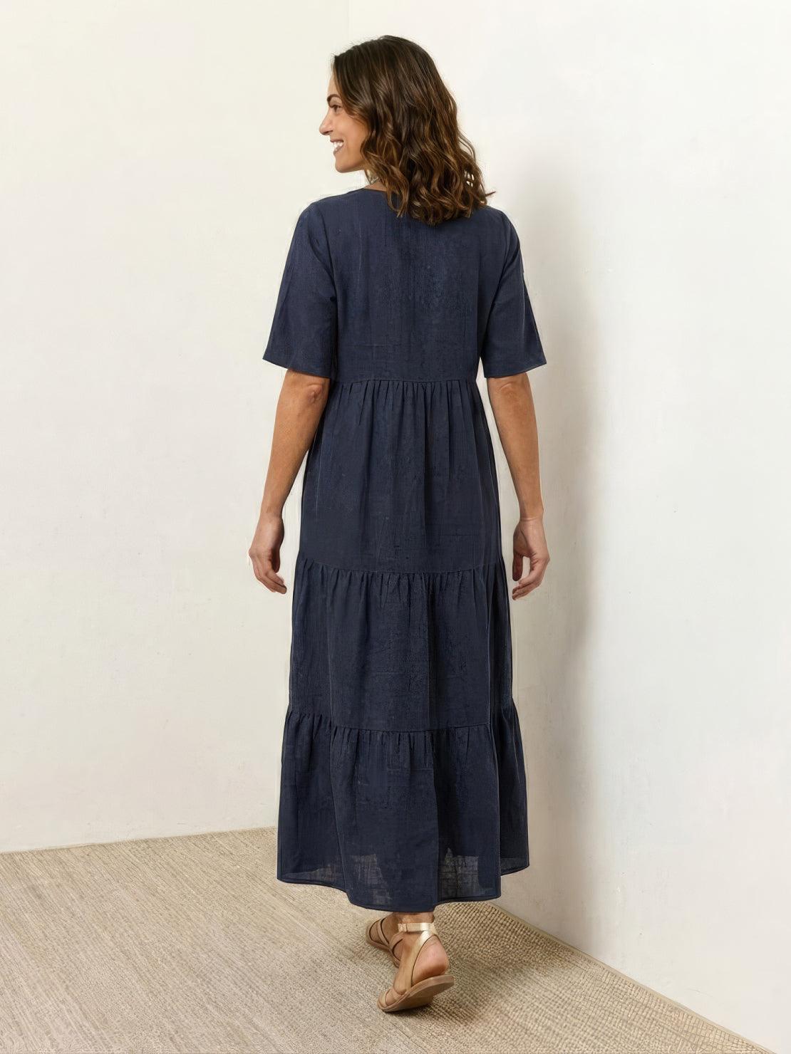 Bohemian Inspired V-Neck Silk Blend Flowing Sun Kissed Terracotta All Day Maxi Dress