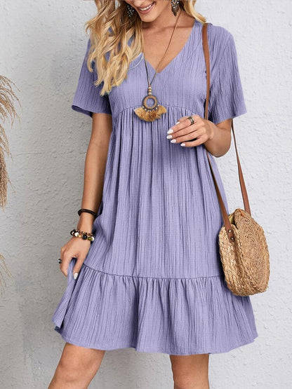 Women’s Elegant A-Line Dress – Flattering Belly Coverage Soft Formal Event Dress
