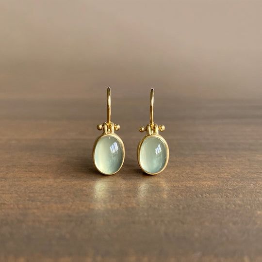 Women's Vintage Moonstone Earrings with Unique Design and Elegant Finish