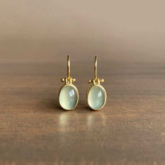 Women's Vintage Moonstone Earrings with Unique Design and Elegant Finish