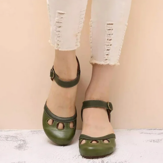 Women's Low-Heeled Sandals with Adjustable Straps and Cushioned Footbed