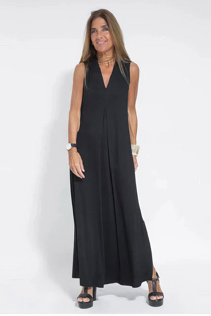 Women's Long Dress with Coordinated Cardigan and Versatile Style