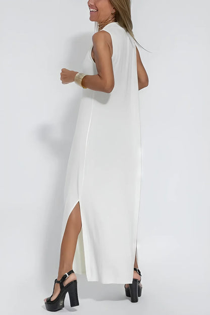 Women's Long Dress with Coordinated Cardigan and Versatile Style