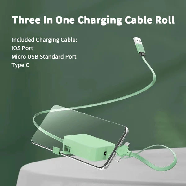 Hot Sale 50% OFF🔥Three In One Charging Cable Roll