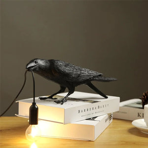 Black Bird Bedside Table Lamp