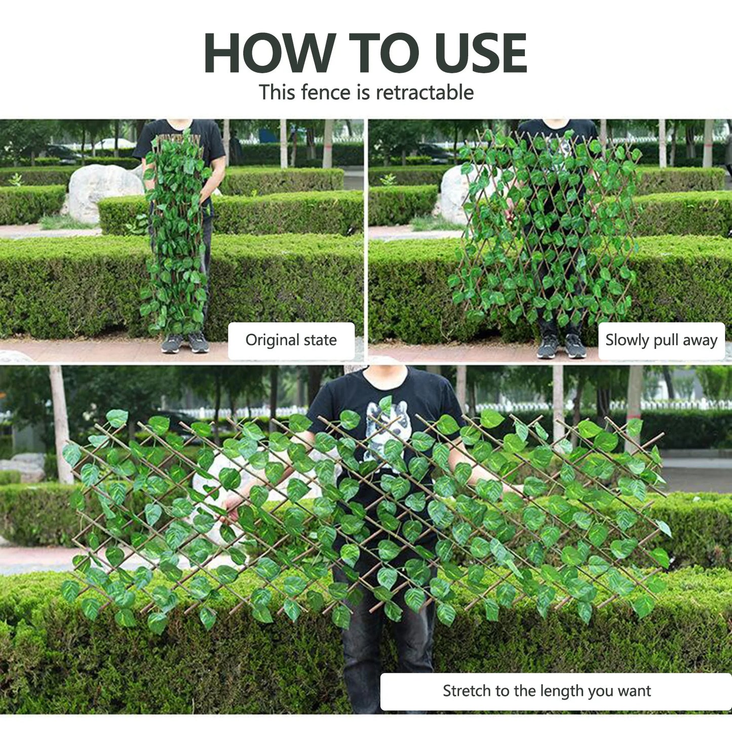 【LAST DAY SALE】Expandable Faux Privacy Fence