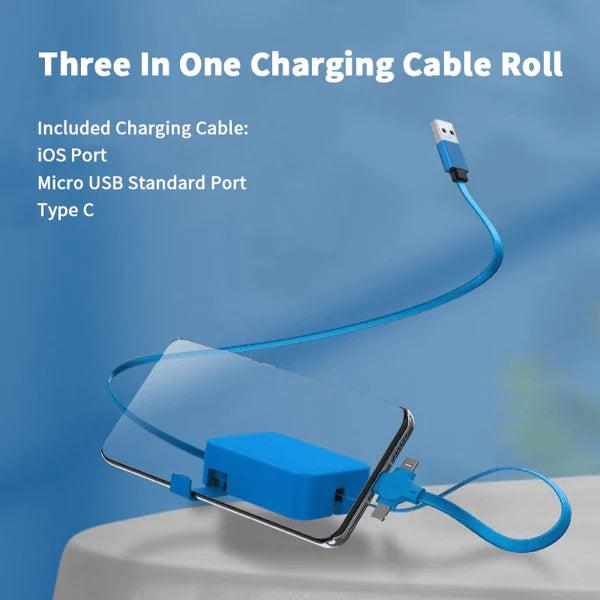 Hot Sale 50% OFF🔥Three In One Charging Cable Roll